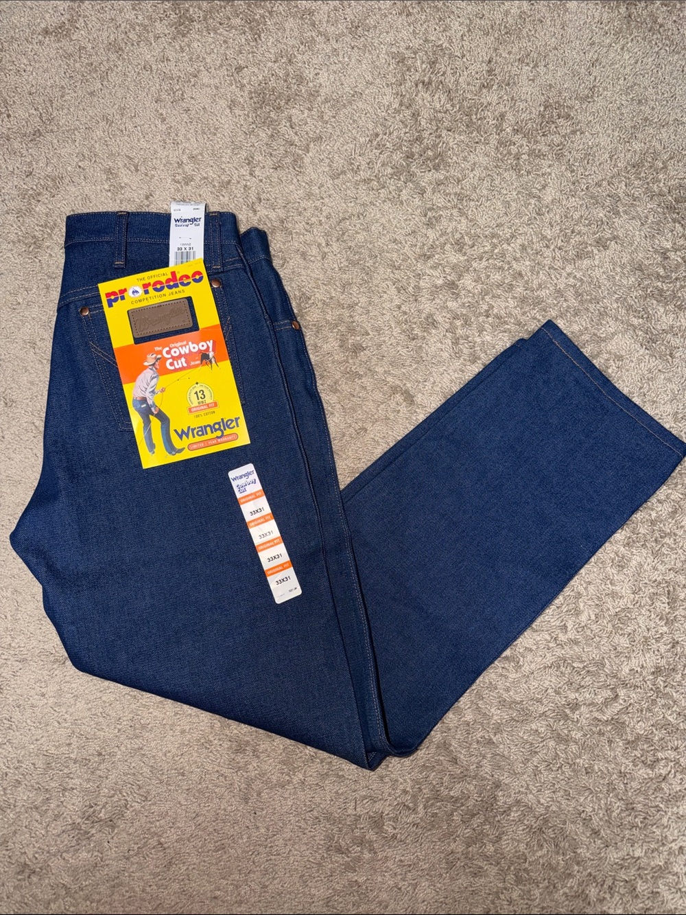 Wrangler Men’s Bootcut Jeans in Dark Blue Denim